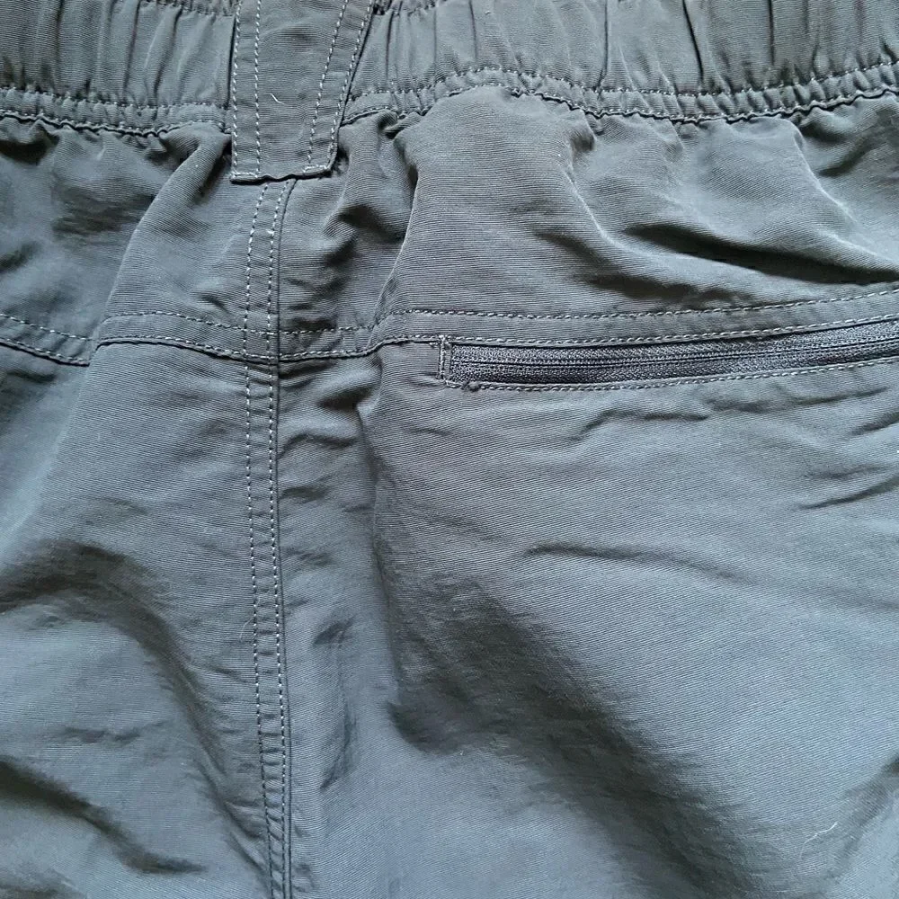 The North Face Slate Gray 100% Nylon Belted Shorts Hiking 2XL Elastic Waist
